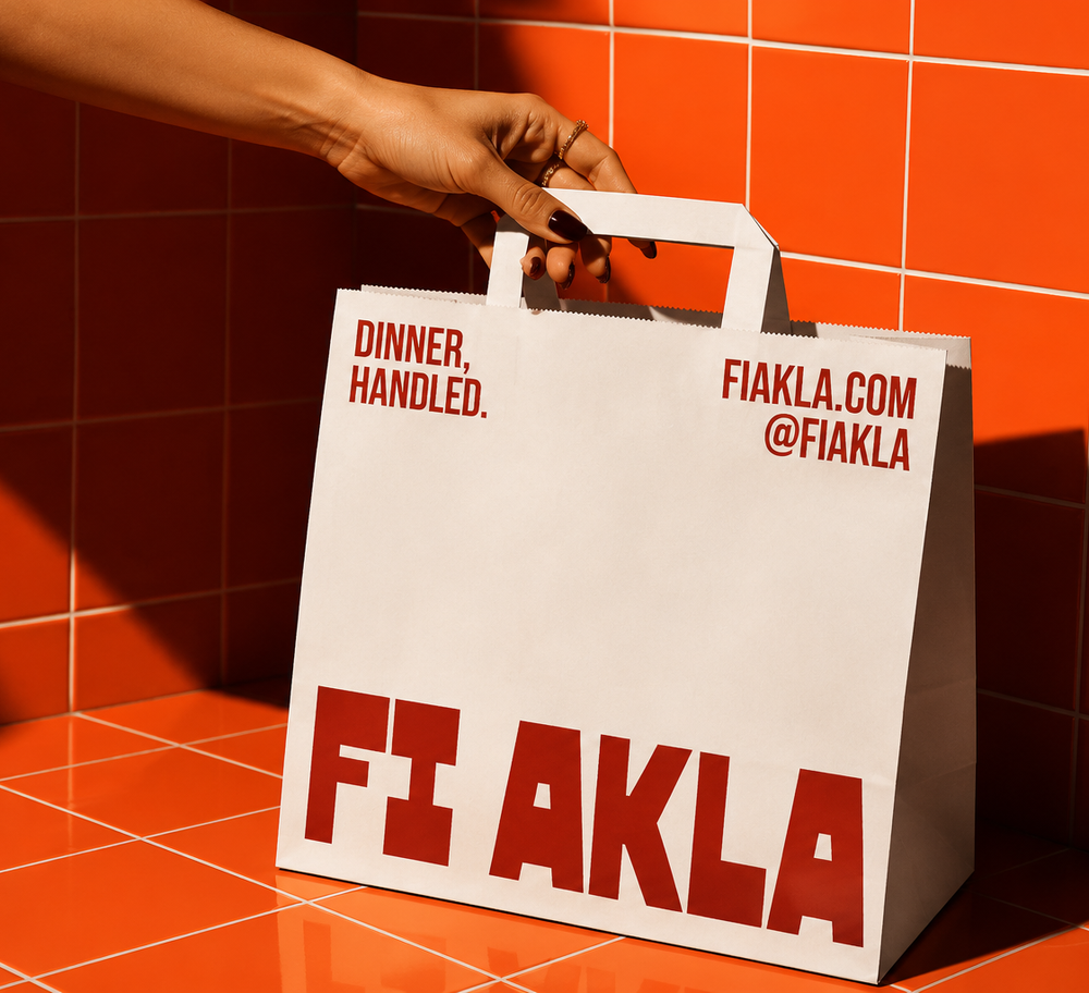 Fi Akla takeaway bag ready for delivery